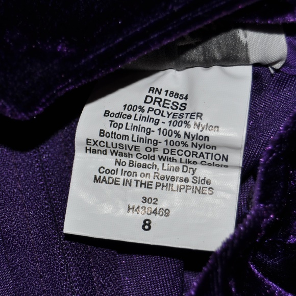 RARE, TOO! Girl's Purple Velvet Holiday Dress - Picture 5 of 5